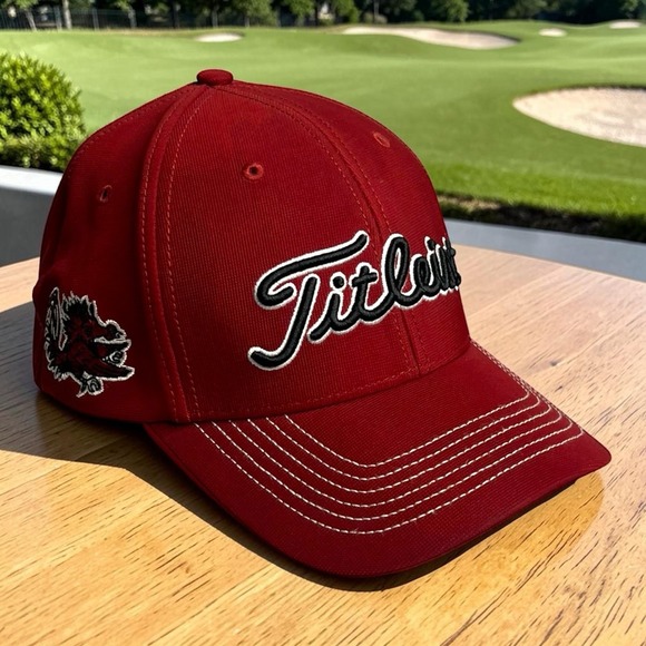 Titleist Other - Titleist South Carolina Fitted M-L Hat Cap Gamecocks Golf Red Black Golfing Mens